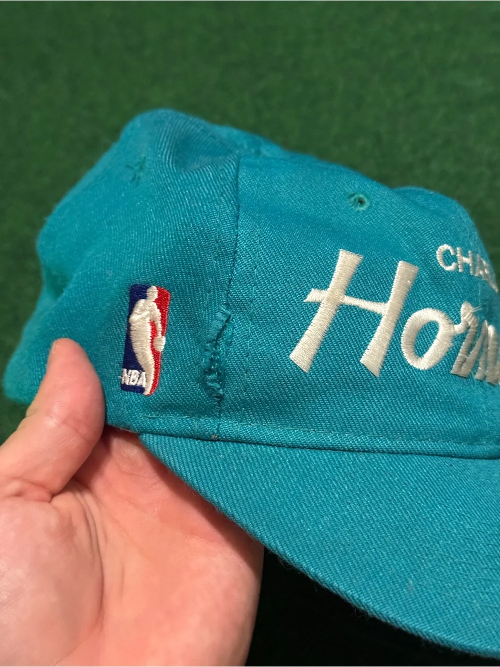 Charlotte Hornets Script Sports Specialties Snapback Vintage Hat 90s Wool NBA